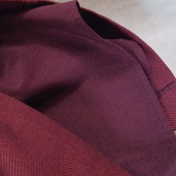 New York & Com Women Stretch Pencil Dress Herringbone Pattern 12 Red Burgundy. - Picture 6 of 13